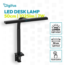 Lampada da scrivania a LED - 50 cm, 1025 lm, 7 W, nera