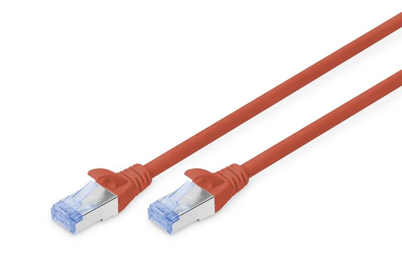 CAVO RETE CAT 5E SCHERMATO SF/UTP COLORE ROSSO MT 2 DIGITUS
