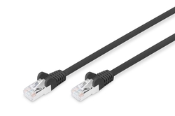 Cavo patch CAT 6 S-FTP  3 mt. colore nero in confezione da espositore