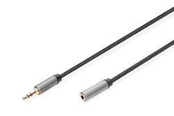 DIGITUS Cavo di prolunga audio, da cavo jack da 3,5 mm a presa da 3,5 mm mt 1,8