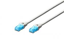 CAVO RETE UTP CAT. 5E NON SCHERMATO - LUNGHEZZA MT. 0,25 - COLORE GRIGIO