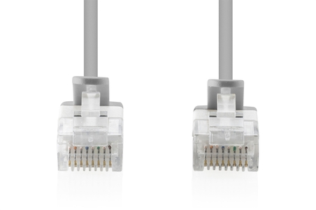 CAVO RETE CAT 6 U-UTP RAME LSZH SLIM 0.5 m, GRIGIO