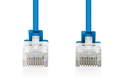 CAVO RETE CAT 6 U-UTP RAME LSZH SLIM 1 m, BLU
