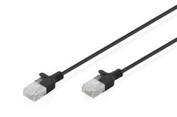 CAVO RETE CAT 6 U-UTP RAME LSZH SLIM 1.5 m, NERO