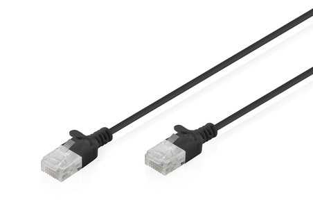 CAVO RETE CAT 6 U-UTP RAME LSZH SLIM 1.5 m, NERO
