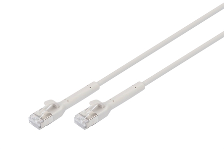 DIGITUS Cavo patch angolato CAT 6A F-FTP, rame, 1 m, grigio