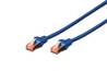 CAVO RETE S-FTP CAT.6 DOPPIA SCHERMATURA LS0H COLORE BLU MT. 10