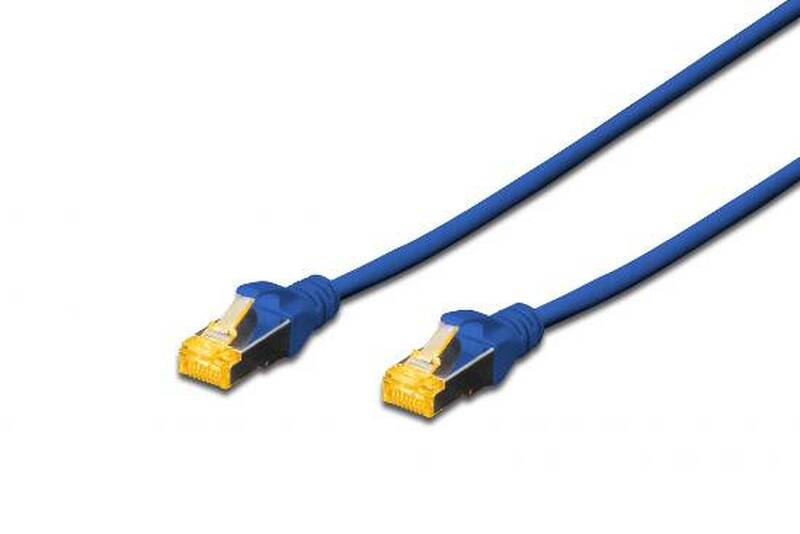 DIGITUS Cavo patch angolato CAT 6A F-FTP, rame, 0,3 m, grigio conf 10 pezzi