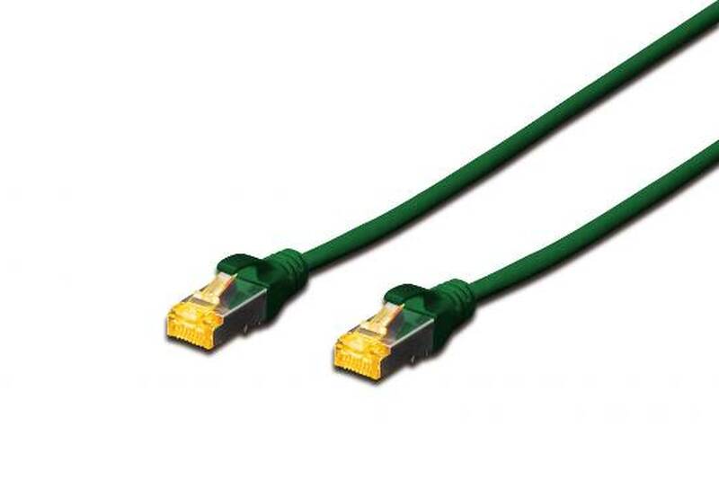 DIGITUS Cavo patch angolato CAT 6A F-FTP, rame, 1 m, grigio conf 10 pezzi