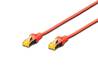 DIGITUS Cavo patch angolato CAT 6A F-FTP, rame, 1,5m, grigio
