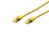 DIGITUS Cavo patch angolato CAT 6A F-FTP, rame, 1,5 m, grigio conf 10 pezzi