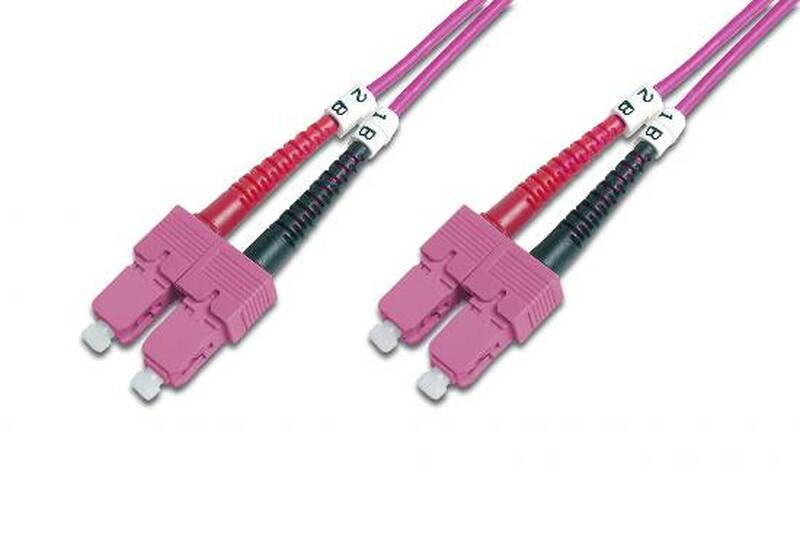CAVO FIBRA OTTICA SC A SC MULTIMODE DUPLEX 50/125 MT. 1 OM4