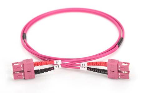 CAVO FIBRA OTTICA SC A SC MULTIMODE DUPLEX 50/125 MT.10 OM4
