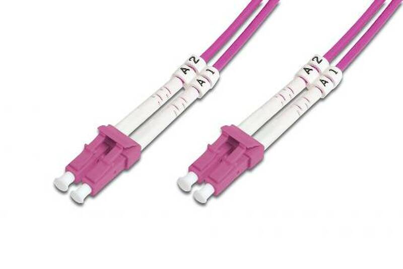 CAVO FIBRA OTTICA LC A LC MULTIMODE DUPLEX 50/125 MT.5 OM4