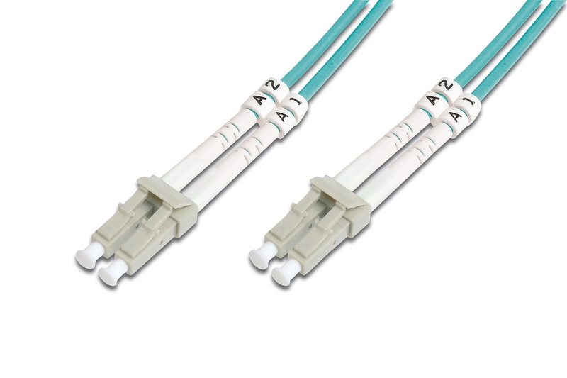 Cavo patch LWL multimodale OM 3, LC/LC colore acqua 15 mt.
