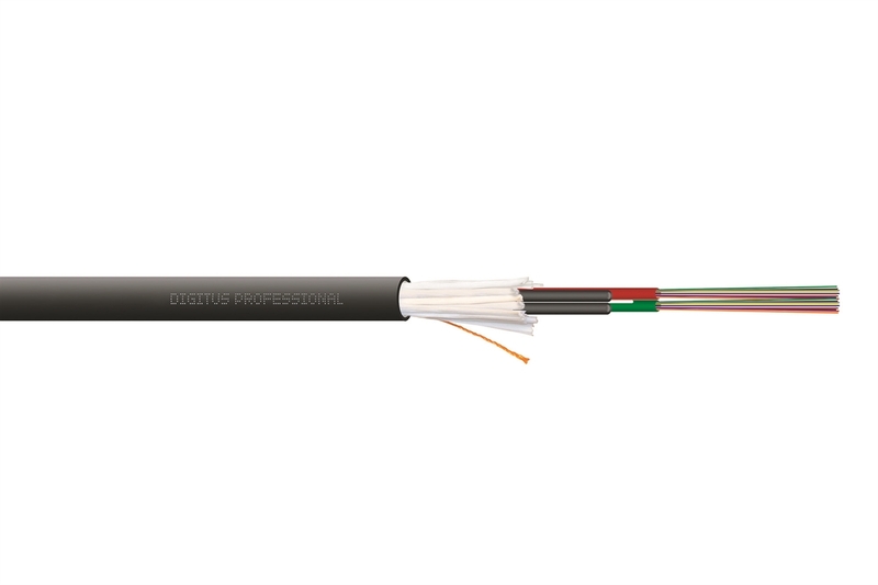 DIGITUS Cavo per installazione interna/esterna A/I-DQ (ZN) BH 50/125 µ OM3, 48 fibre, BauPVO Dca, LSZH