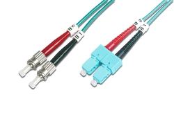 Cavo patch LWL multimodale OM 3, ST/SC  colore acqua  2 mt.