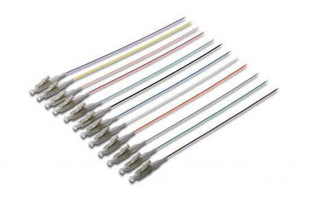 SET 12 CAVI PIGTAIL FIBRA OTTICA COLORATI CONNETTORI LC OM4 50/125 UPC SIMPLEX