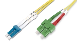 Cavo Patch monomodale fibra ottica K SC (APC) su LC (PC) 1 mt. colore giallo