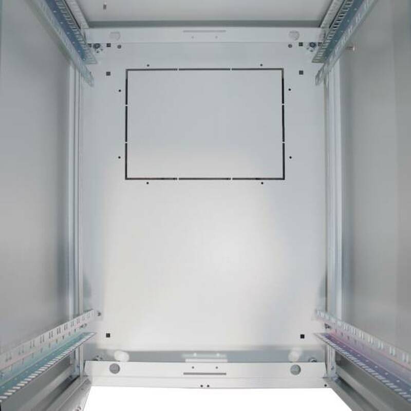 ARMADIO 26 UNITÀ 19" PER RETI E SERVER MISURE (A)1299 X (L)600 X (P)800 MM. COLORE GRIGIO CHIARO
