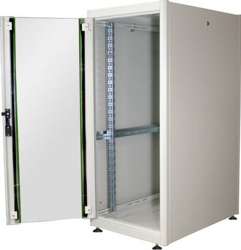 ARMADIO 32 UNITÀ 19" PER RETI E SERVER MISURE (A)1566 X (L)600 X (P)800 MM. COLORE GRIGIO CHIARO