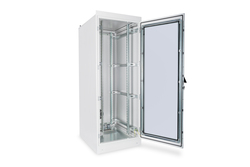 ARMADIO 42 UNITÀ 19" PER RETI MISURE (A)2100 X (L)800 X (P)1000 MM. COLORE GRIGIO CHIARO DA ESTERNO IP55