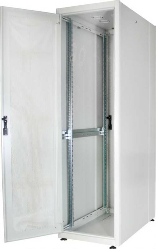 ARMADIO RACK 19" 42 UNITÀ 19 PER RETI E SERVER MISURE (A)2010 X (L)600 X (P)1000 MM. COLORE GRIGIO CHIARO