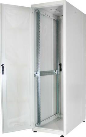 ARMADIO RACK 19" 42 UNITÀ 19 PER RETI E SERVER MISURE (A)2010 X (L)600 X (P)1000 MM. COLORE GRIGIO CHIARO