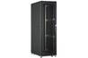 ARMADIO RACK 19" 42 UNITA' LINEA SERVER (A)1970 x (L)800 (P)1000MM. COLORE NERO CON PORTA TRAFORATA E RUOTE