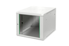 ARMADIO RACK 19" 9 UNITA' DA MURO (A)505 X (L)600 X PROFONDITA' 600 MM. COLORE GRIGIO PORTA VETRO