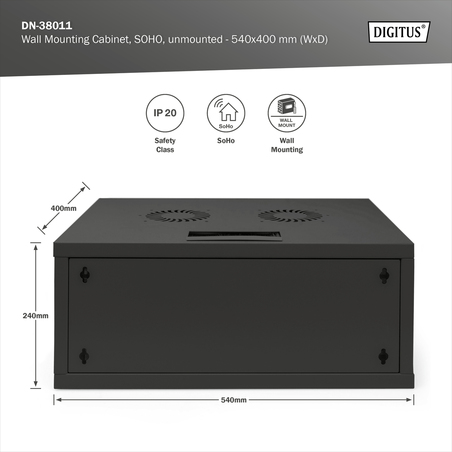 ARMADIO 16 UNITA' DA MURO LINEA SOHO (A)780x(L)600x(P)450 MM. - COLORE NERO