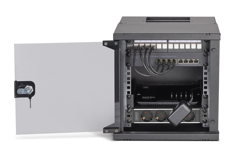 ARMADIO RACK DI RETE DIGITUS 10" CON ACCESSORI  - 6U, 315 x 300 mm (L x P)