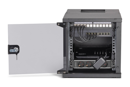 ARMADIO 42 UNITA' LINEA PROFESSIONALE (A)2020x(L)600 PROFONDITA' 1000 MM. - COLORE NERO RAL9005