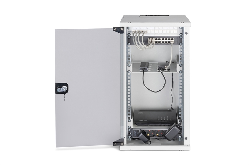 ARMADIO RACK DI RETE DIGITUS 10" CON ACCESSORI  - 12U, 315 x 300 mm (L x P)