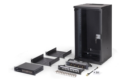 ARMADIO RACK DI RETE DIGITUS 10" CON ACCESSORI  - 12U, 315 x 300 mm (L x P)