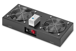 GRUPPO 2 VENTOLE PER ARMADI RACK DIGITUS  INSTALLAZIONE A SOFFITTO