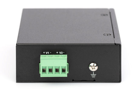 Splitter industriale Gigabit con alimentazione PoE fino a 95 Wat 802.3bt