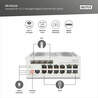 Switch PoE di rete Gigabit Ethernet a 8 porte, industriale, gestito L2, 4 Uplink SFP