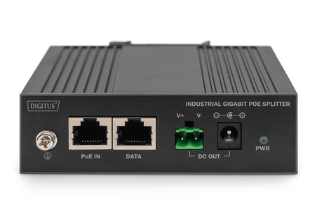 DIGITUS Splitter PoE Gigabit Ethernet, industriale, 60W