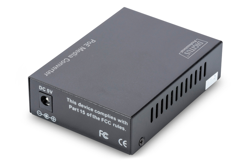 MEDIA CONVERTER GIGABIT POE RJ45 CONNETTORE SC SINGLEMODE PSE