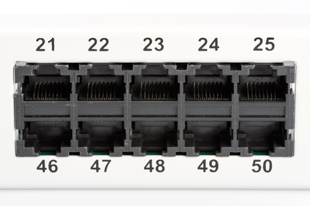 PANNELLO PATCH PER ISDN 19" CATEGORIA 3 - 50 PORTE 8 POLI GRIGIO