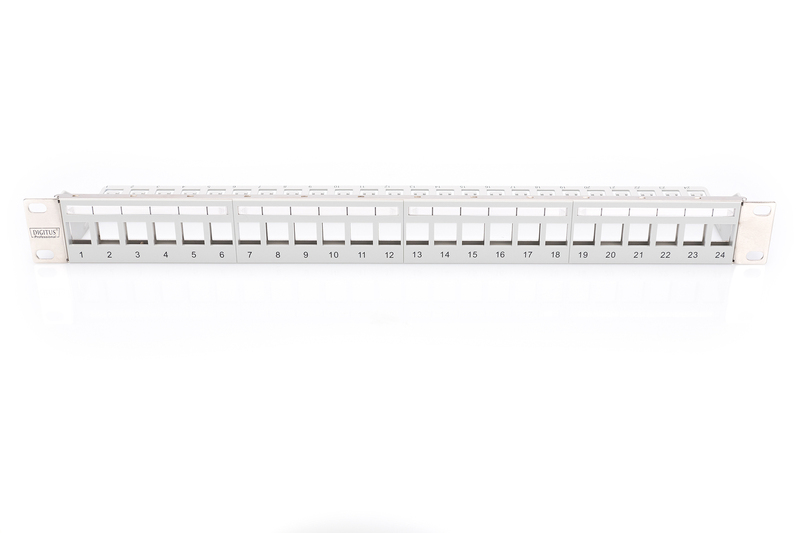PANNELLO PATCH 19" PER JACK KEYSTONE 1U SCARICO DIGITUS 24 PORTE