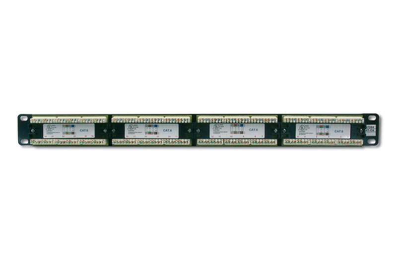PANNELLO PATCH 19" NON SCHERMATO UTP 24 PORTE 8 POLI RJ45 PER RETI CATEGORIA 5E - 1 UNITA'