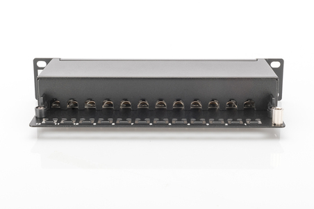 PANNELLO PATCH 10" - 12 PORTE SCHERMATE - CATEGORIA 6 NERO