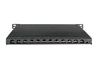 Pannello patch sottile Cat.6A, schermato, 12 porte, 0,5 U, 10", nero