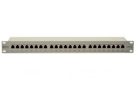PANNELLO PATCH 19" SCHERMATO 24 PORTE 8 POLI RJ45 PER RETI CATEGORIA 6 - 1 UNITA'