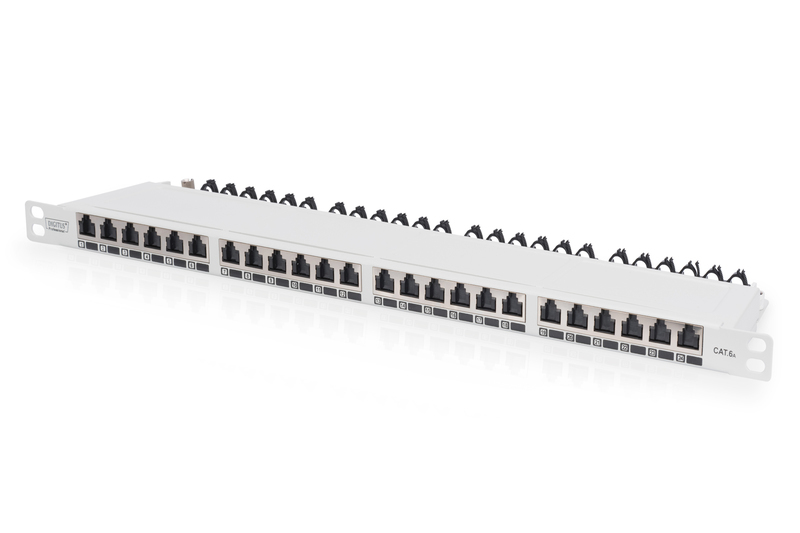 DIGITUS Pannello patch, classe EA CAT 6A ad alta densità, schermato 24 porte