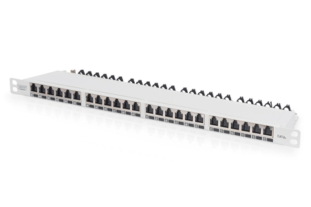 DIGITUS Pannello patch, classe EA CAT 6A ad alta densità, schermato 24 porte