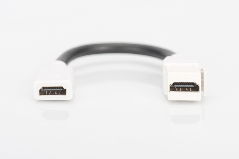 MODULO KEYSTONE HDMI FEMMINA/FEMMINA CON CAVO 12 CM PER PLACCHE A MURO O PANNELLI PATCH DIGITUS
