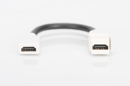 MODULO KEYSTONE HDMI FEMMINA/FEMMINA CON CAVO 12 CM PER PLACCHE A MURO O PANNELLI PATCH DIGITUS